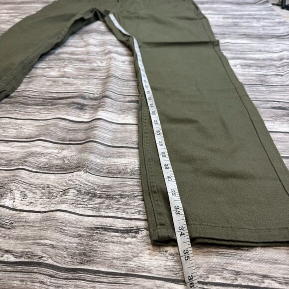 JACHS New York Men's Slim Fit 5-Pocket Pants Stretch Twill 42 x 34 Army Green - Picture 12 of 13